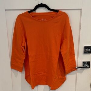 Dsco Bright Orange Long Sleeve Women's Top